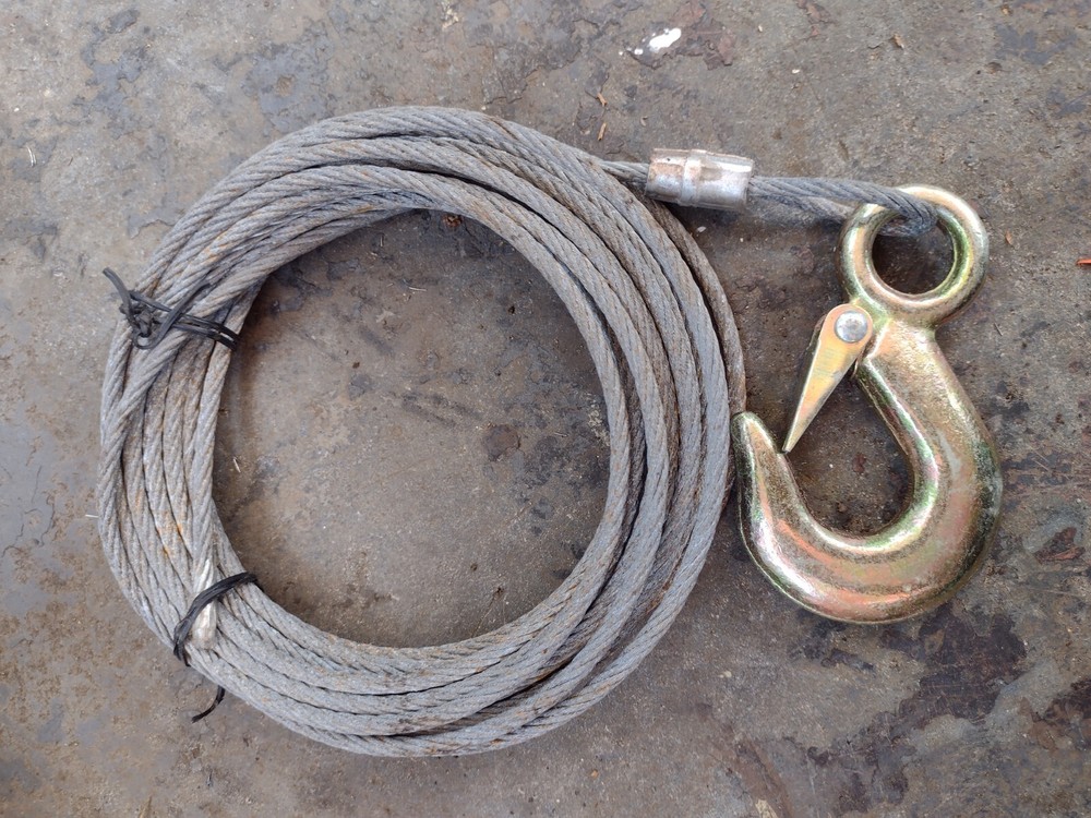3/16" galvanized wire rope with hook