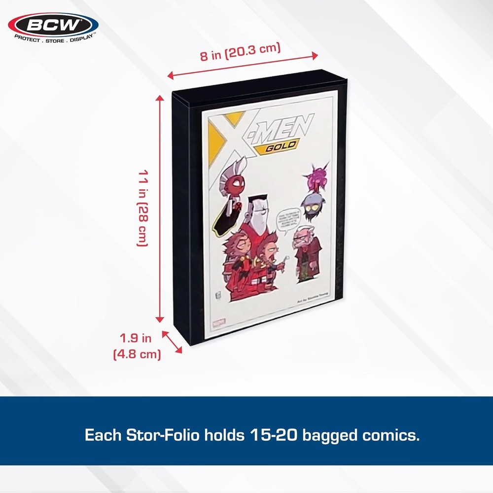 Customizable Comic Storage Folio – Magnetic Pockets for Easy Transport & Display