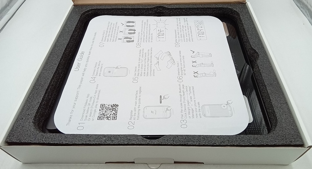 Professional Body Fat Scale With 8 Electrodes Black