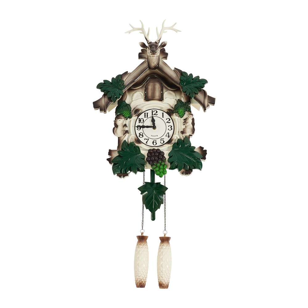 White Wall-mounted Clock Battery Powered Wall Clock Antler Shape Retrol Clock