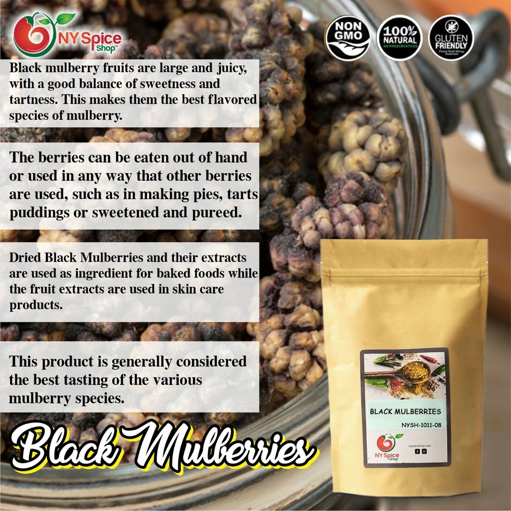 Black Mulberries Dried Fruit Item Weight 4oz-3lb