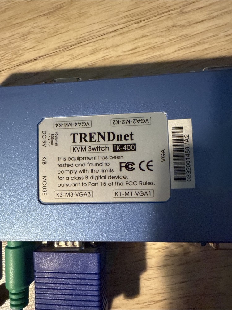 TRENDNET TK-400 PS/2 KVM SWITCH – 4 PORTS EXTERNAL