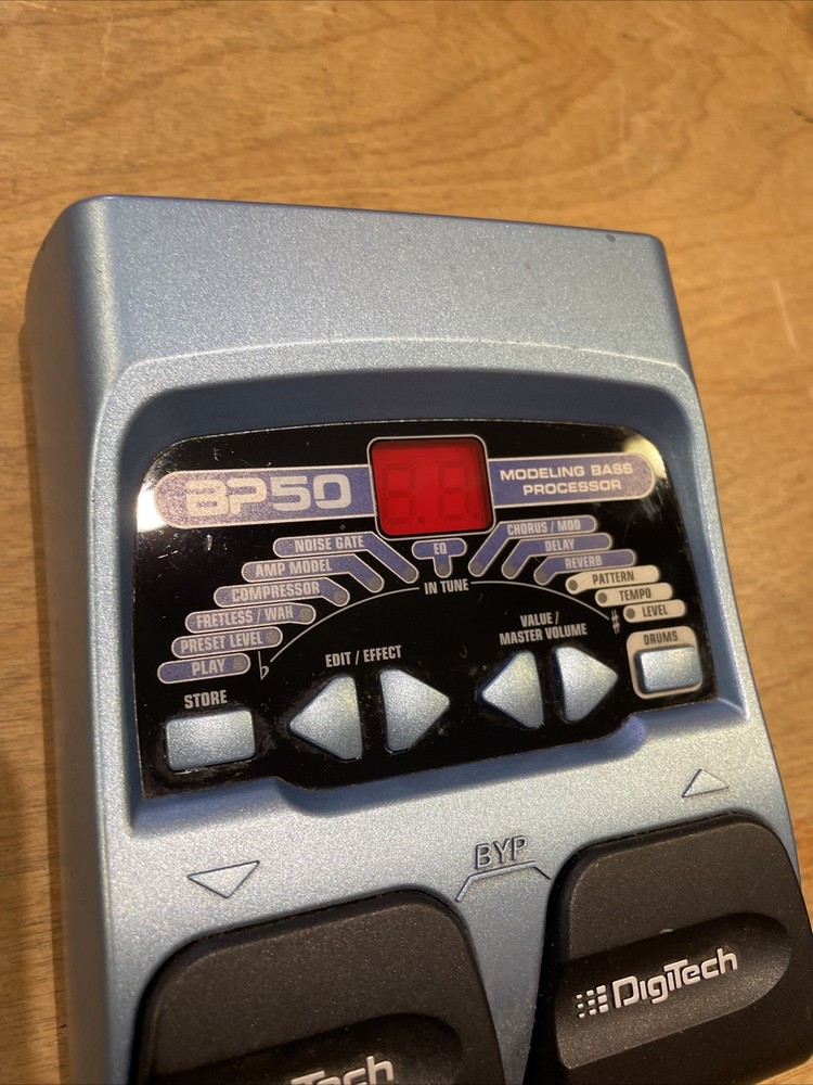 Digitech BP50 Modeling Bass Guitar Processor Multi Effects Drums Tested