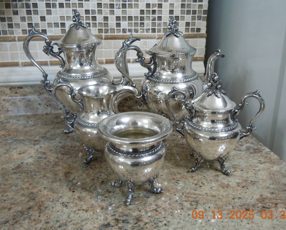 VINTAGE COFFEE AND TEA SET WITH CROWN AND MARKS