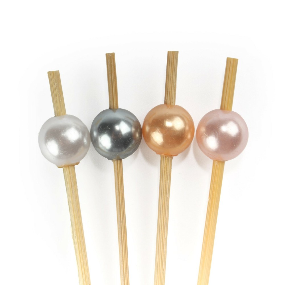 3.9" Decorative Pearl End Pick Skewers