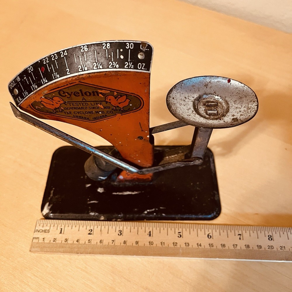 Cyclone Egg Scale Orange Black Silver VINTAGE