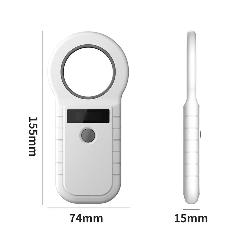 OLED Display Screen Pet Dog Cat Tag ID Reader FDX-B EMID Chip Scanner With Cable
