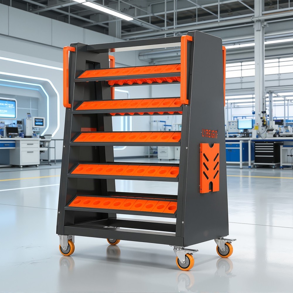 Rolling CNC Tool Carts CNC Tool Storage Rack CNC Mobile Tool Cabinet Tool Rack