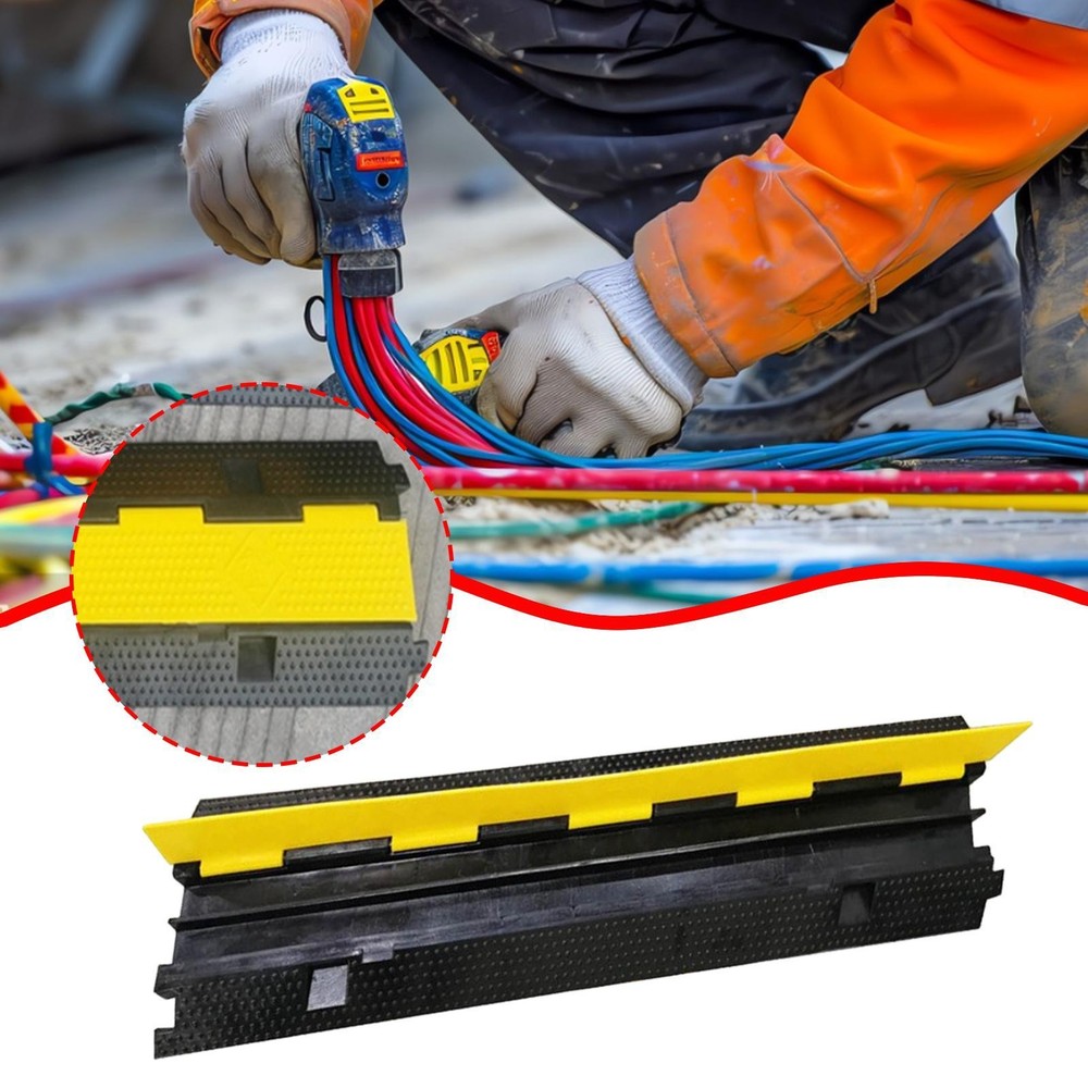 Cable Protector Ramp Sturdy Wire Hose Protective for Outdoor Office Workshop
