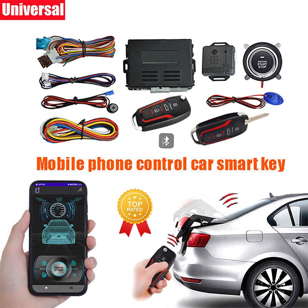 Keyless Entry Engine Start Alarm System Push Button Remote Starter Stop Car