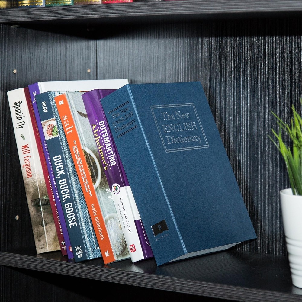 Portable Blue Book Safe with Key Lock