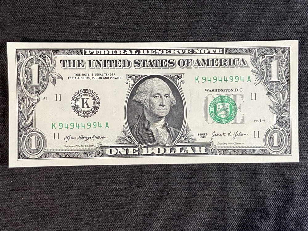 2021 - $1 - Binary Ink Transfer K94944994 - UNC