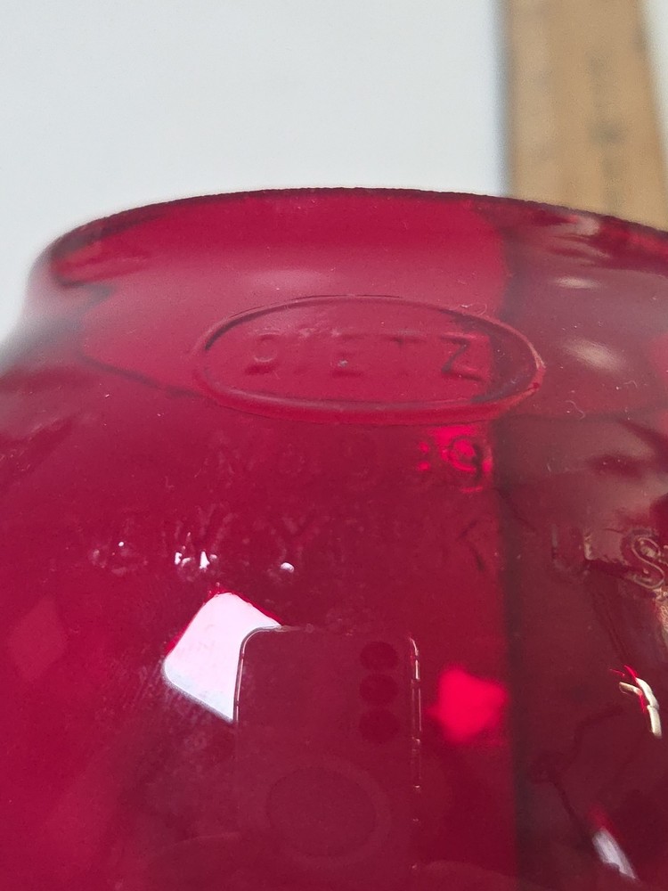 Vintage Erie Rail Road Ruby Red Dietz CNX Lantern Globe