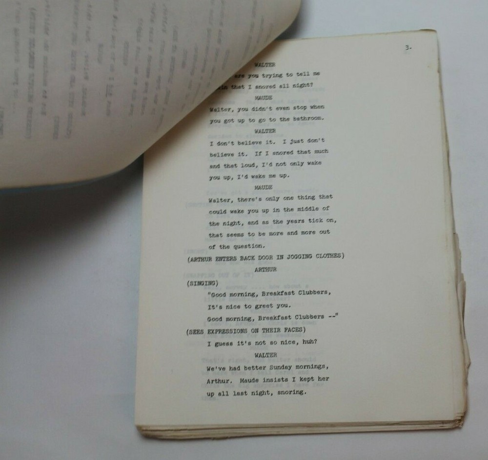 MAUDE / Budd Grossman 1973 Script "Carol's Problem" gift down payment on a house