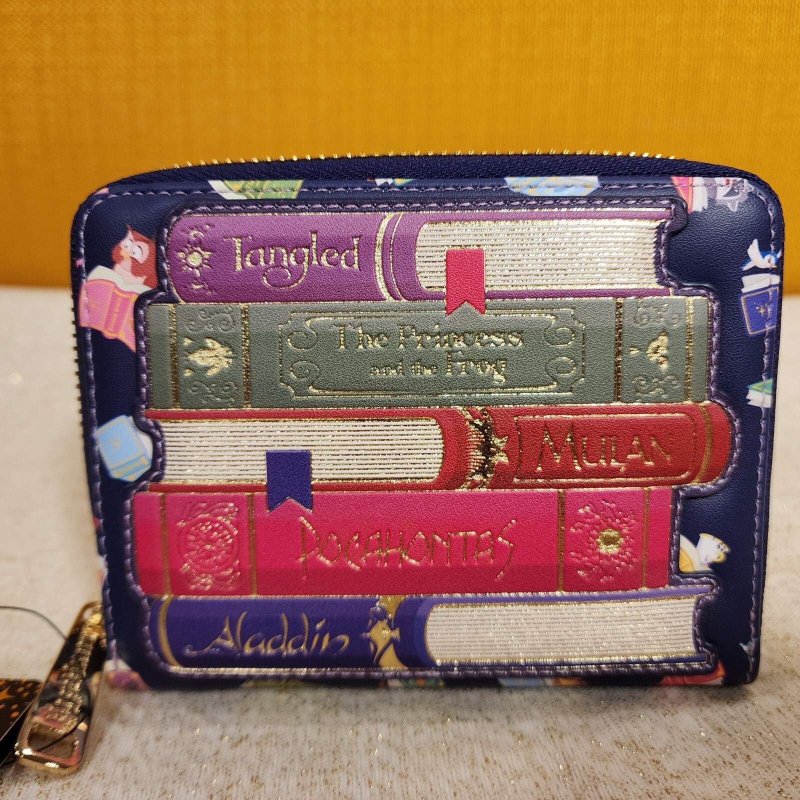 Loungefly Disney Princess Story Books Zip Around Wallet NEW