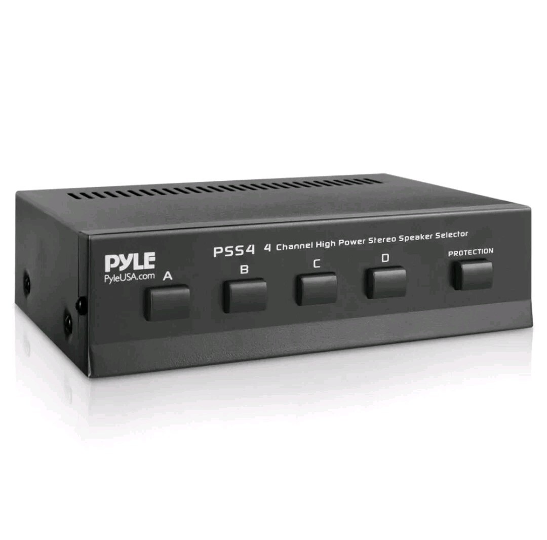 PYLE 4-Zone Speaker Switch Selector Premium Distribution Box PSS4 US