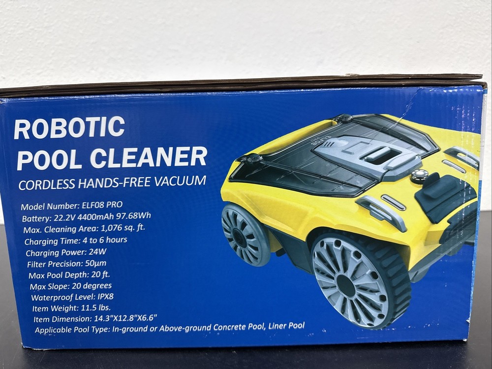 Cordless Robotic Pool Cleaner Hand-Free Automatic Vacuum