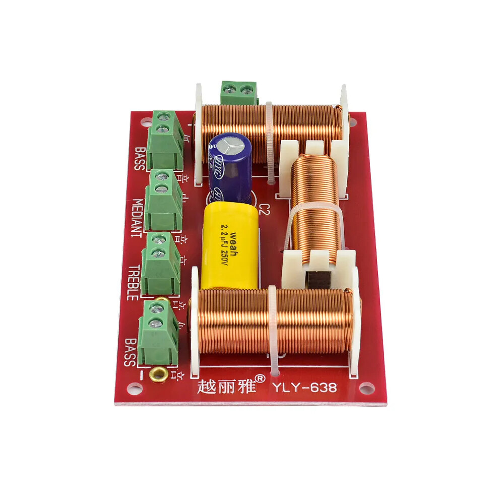 2Pcs Crossover Audio 4-Way 3 Way Crossover Speakers Filter Frequency Divider