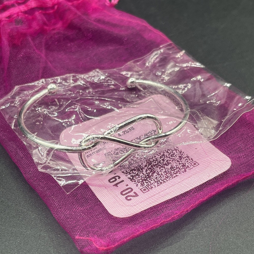 Silvertone Knot Cuff Bracelet Infinity knot cuff bangle wrist bracelet