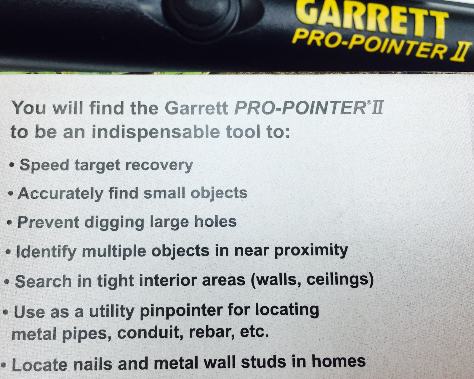 New GARRETT PRO POINTER II Metal Detector Pinpointer, Free Ship, OVER 2700 SOLD!