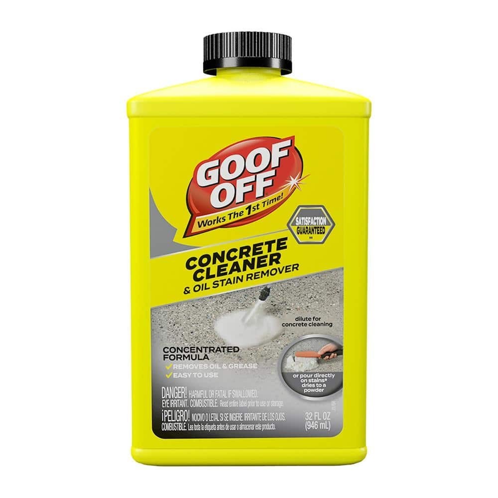 Goof Off Concrete Cleaner Oil Stain Remover 32 oz FG820 Driveway Garage Degrease