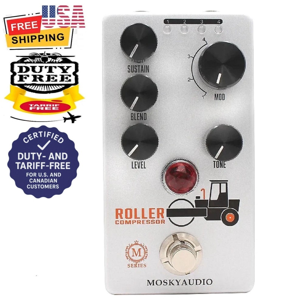 Mosky Audio Roller Compressor with 4 Mode Select Guitar FX Pedal Fast US Ship