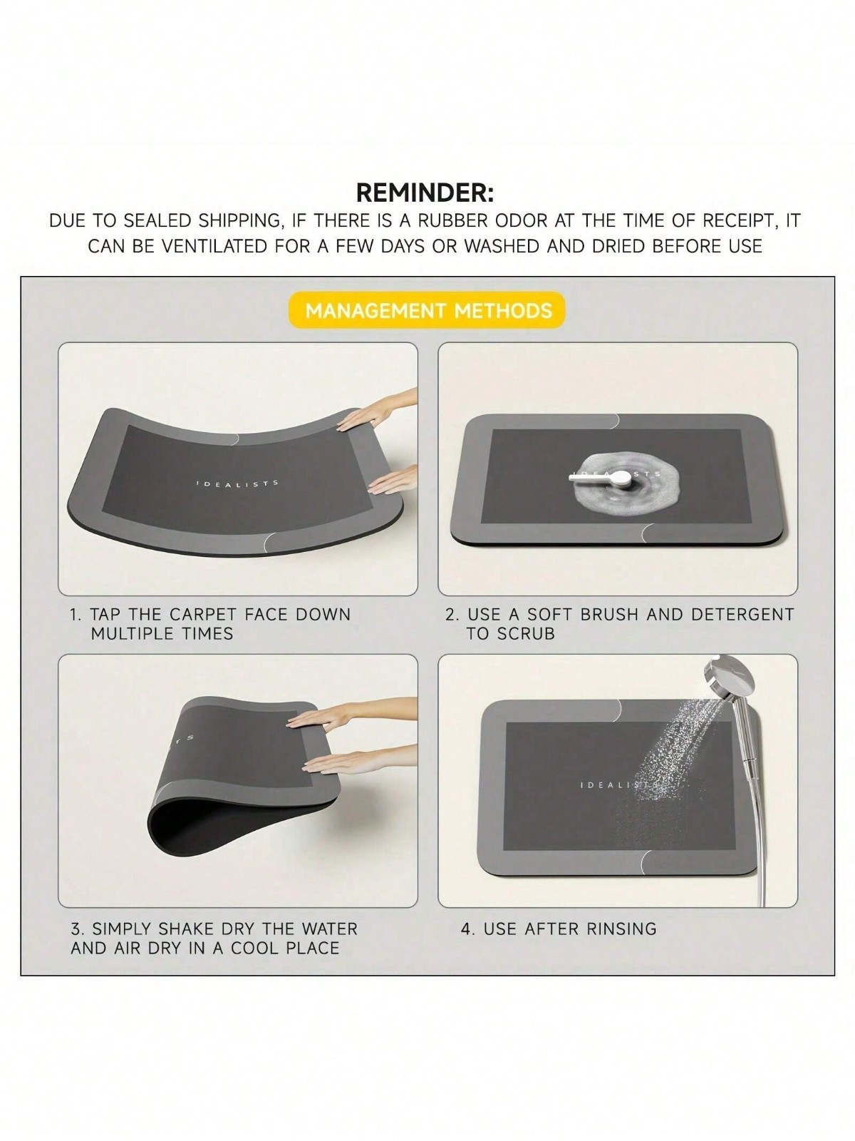 SUPER Water Absorbent Bath Mat Non-Slip Quick Dry Bathroom Shower Rug 24"/32"