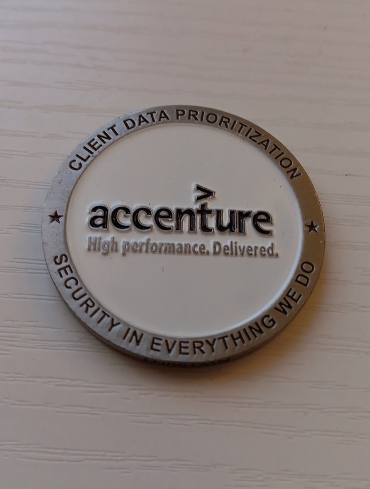 Accenture CDP Security In Everything We Do 1.75 Inch Challenge Coin