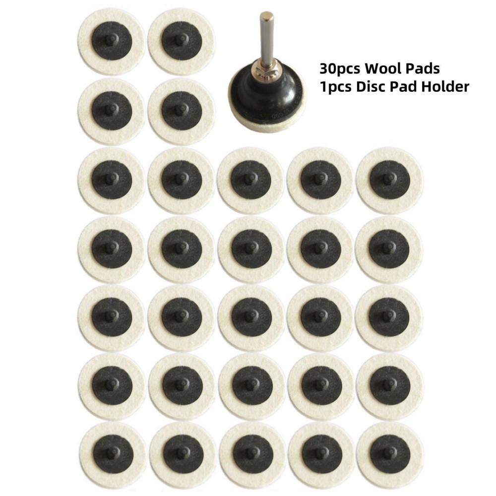 30pcs Disc Polishing Buffing Pads Sanding Wheels Holder Quick Disc Replacement
