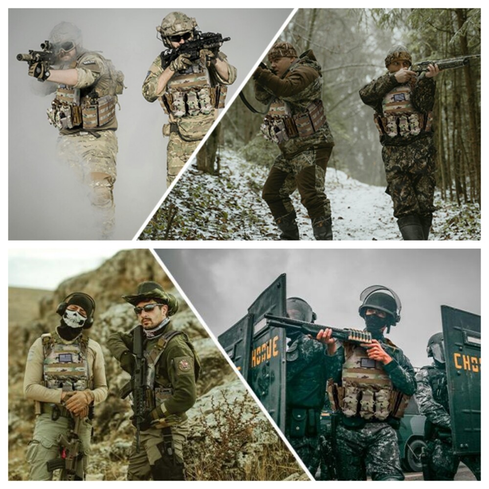 Tactical Vest Backpack Durable Nylon Pack with Molle Webbing for Hiking & Range