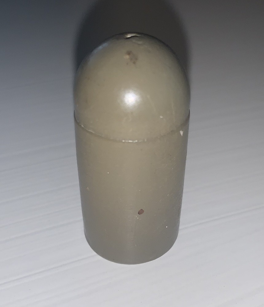 Vintage WW II Olive Drab Colored 12 Gauge Rubber Bullet