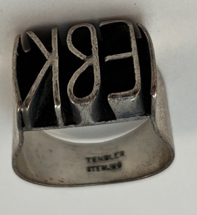 TENDLER Sterling Ring Bill Tendler Creation Initials