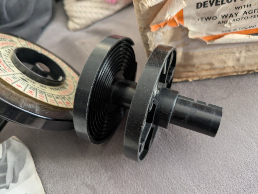 Developing Tank, Johnson's Vintage Universal Developing Tank, Adjustable Reels