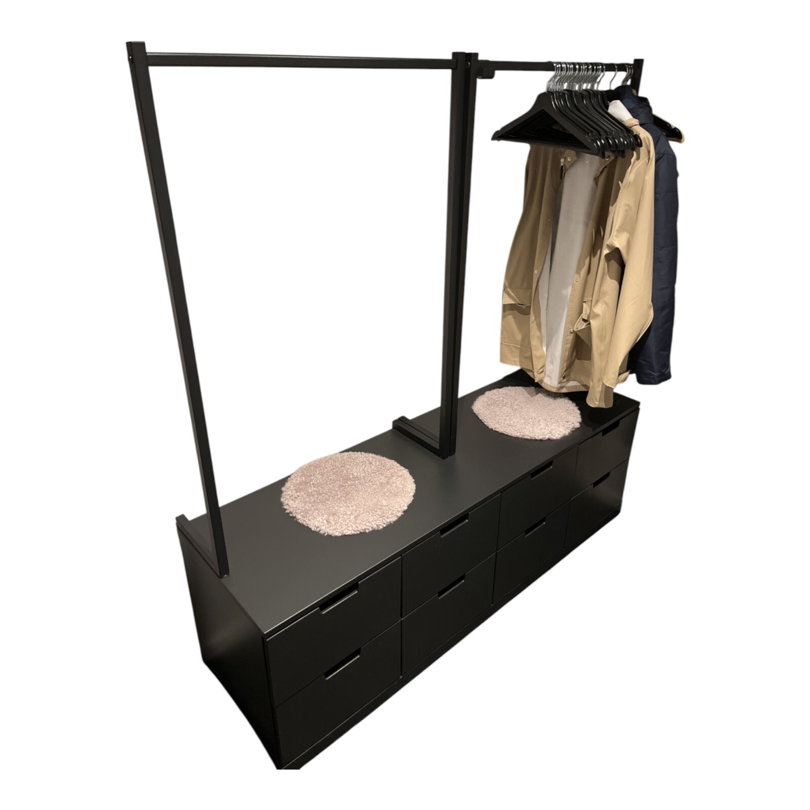 IKEA NORDLI Add-on Clothes Rail in Black | Brand New in Box