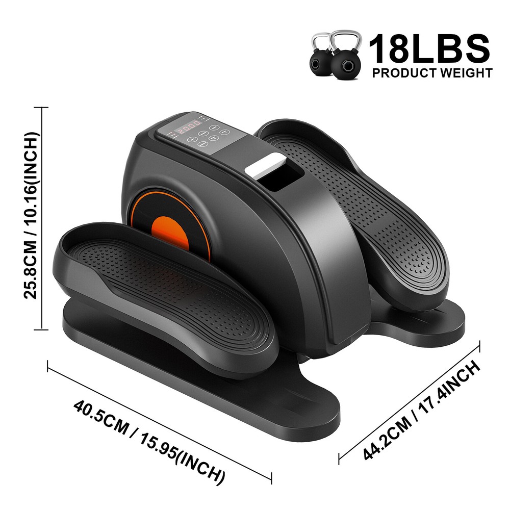 Elliptical Machine Adjustable Speed Under-Desk Portable Mini Pedal Exerciser