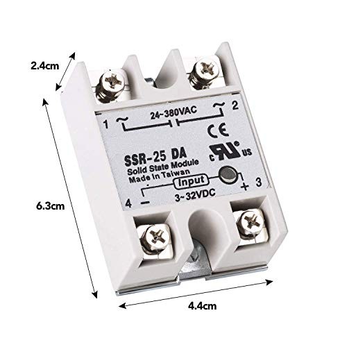 2pcs 25A 250V Solid State Relay Module SSR-25DA