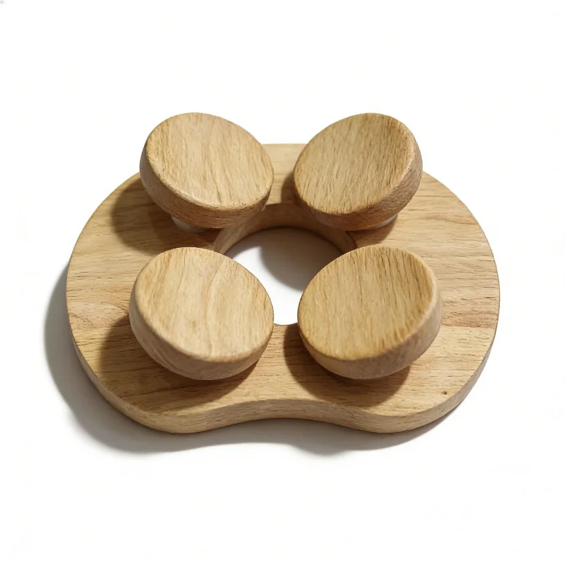Wooden Sauna Headrest with Rotatable Disc - Sauna Accessory