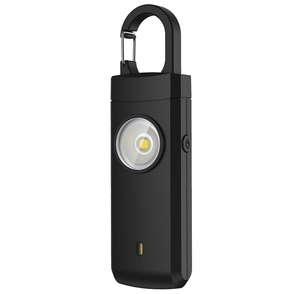 130dB Personal Security Alarm Rechargeable Pull alarm With keychain & flashlight
