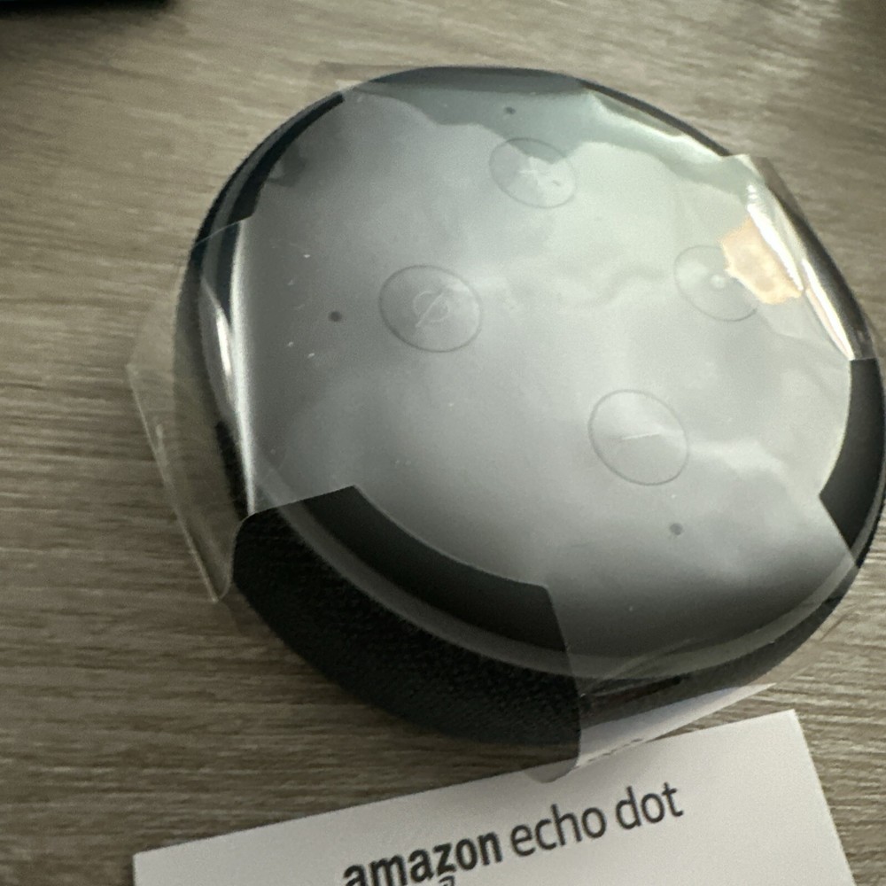 Amazon Echo Dot, Smart Speaker - Charcoal New! Open Box! Never Used!
