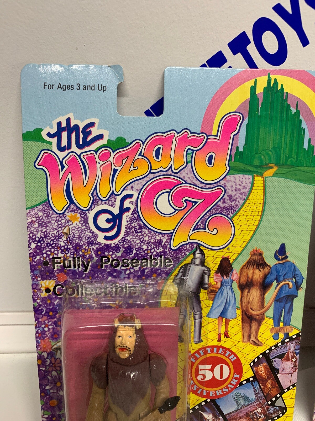Wizard Of Oz Wind Up Walkers & Poseable Figure Lot Cowardly Lion 1988 - Sealed