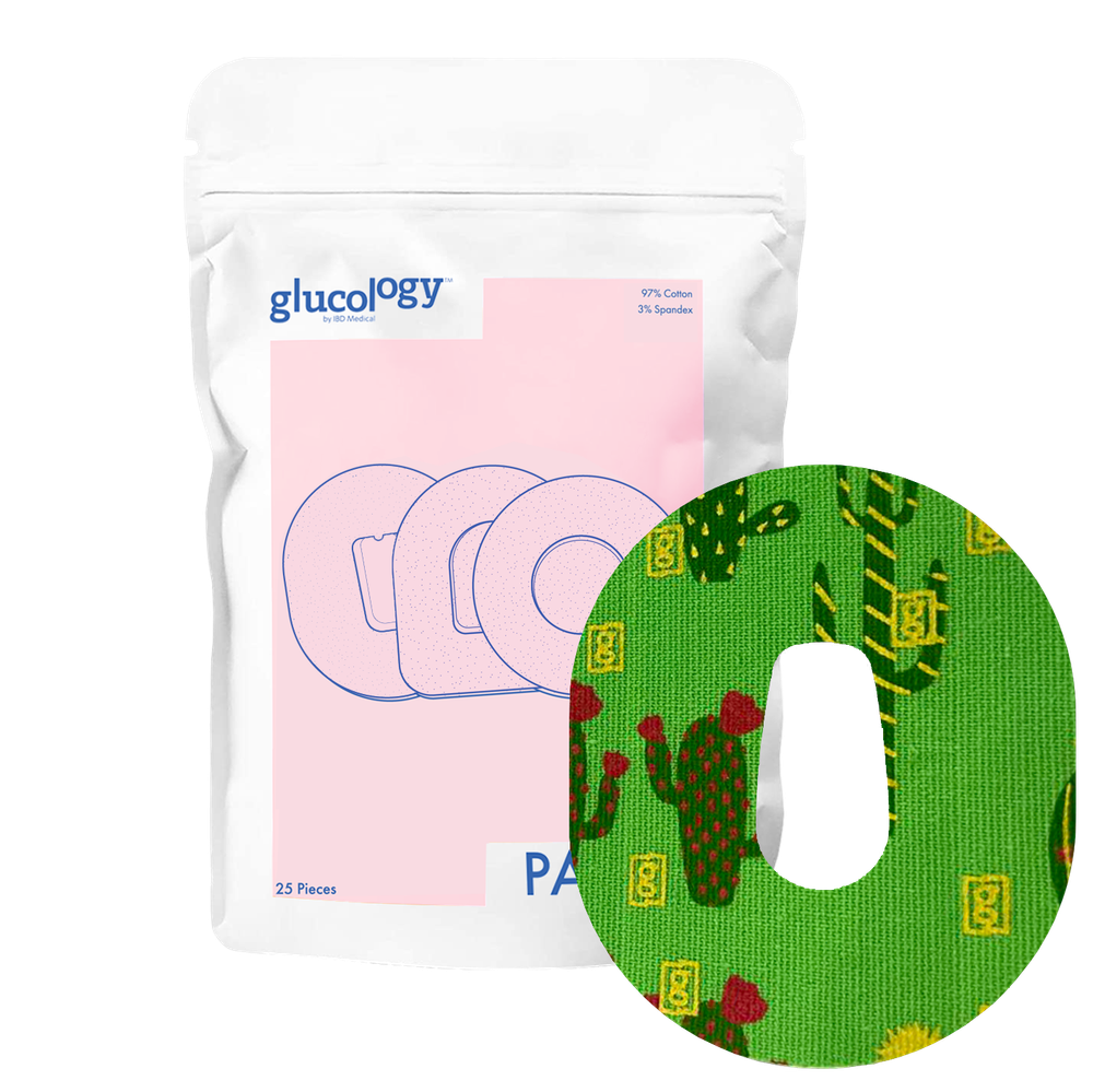 Patterned Glucology Dexcom G6 CGM Patch | Adhesive & Water Resistant | Cactus