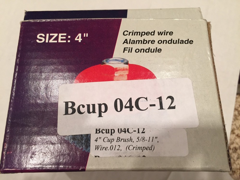 4" cup Brush,5/8-11" crimped