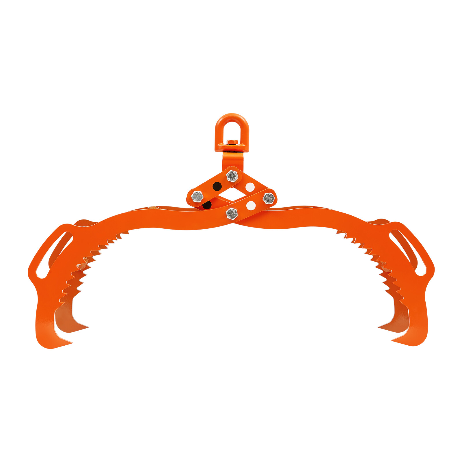 36in Log Lifting Tongs 4 Claw Solid Steel Log Grapple Swivel Log Tools