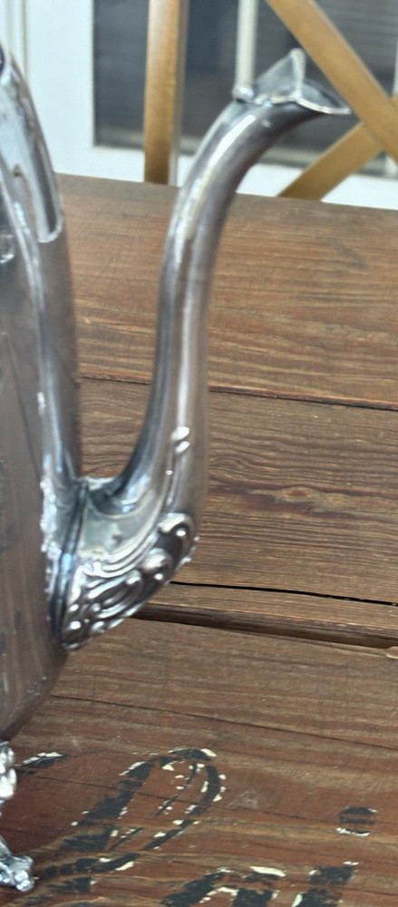 Vintage Sheridan Silver Plate Tea or Coffee Pot ~Silver on Copper