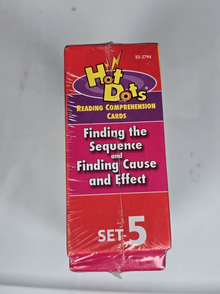Hot Dots Reading Comprehension Cards Set 5 Finding The Sequence & Cause Effect