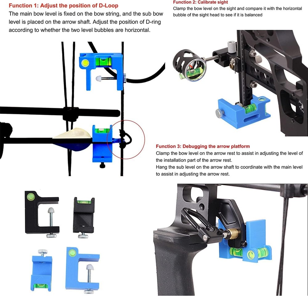 SOPOGER Archery Level Multifunctional Bow Level Tuning Tools for Rest and Sight