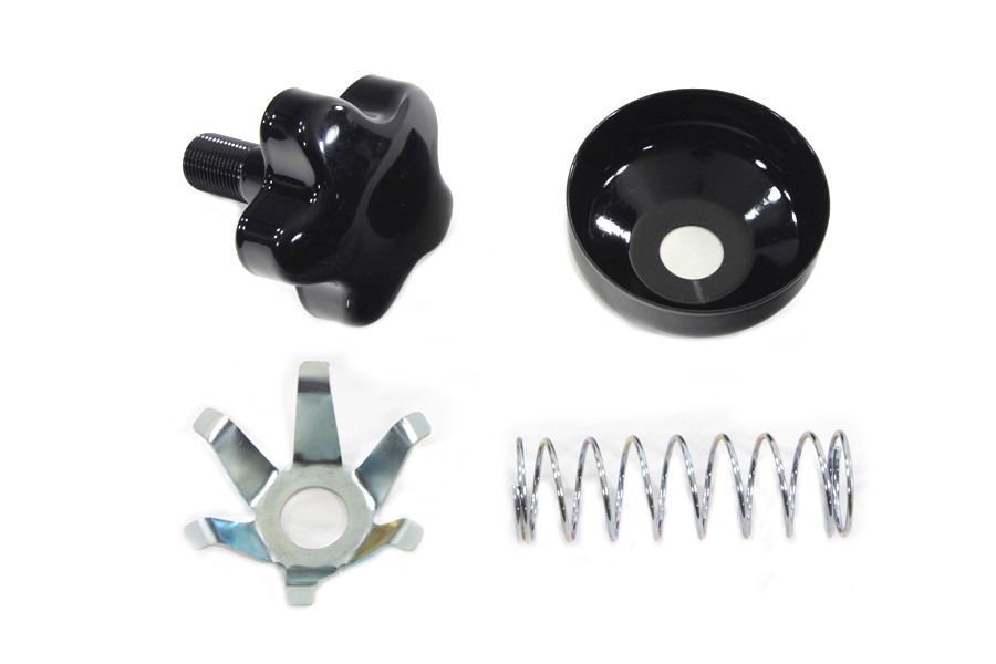 FL Fork Steering Damper Knob Kit Black for Harley-Davidson
