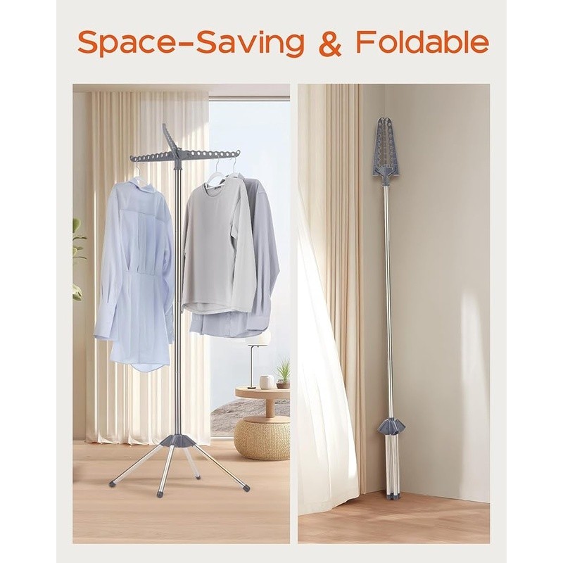 Foldable 360 Rotating Laundry Drying Rack Large Capacity Space Saving Design New
