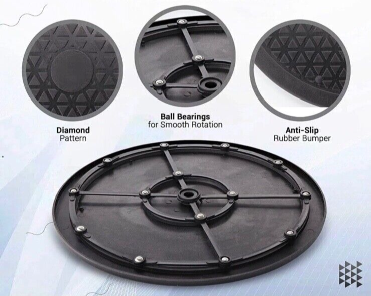 12 Inch Lazy Susan Rotating Heavy Duty Turntable Display Stand for Monitor TV