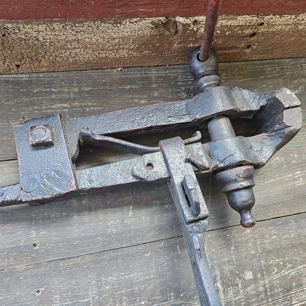 Antique Blacksmith Post Leg Vise